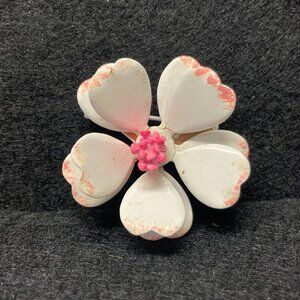 Vintage  Layer Hippy Mod Retro 60's Enamel Flower Pin Brooch
